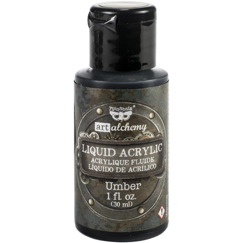 Finnabair Art Alchemy Liquid Acrylic Paint 1oz - Umber, 967338