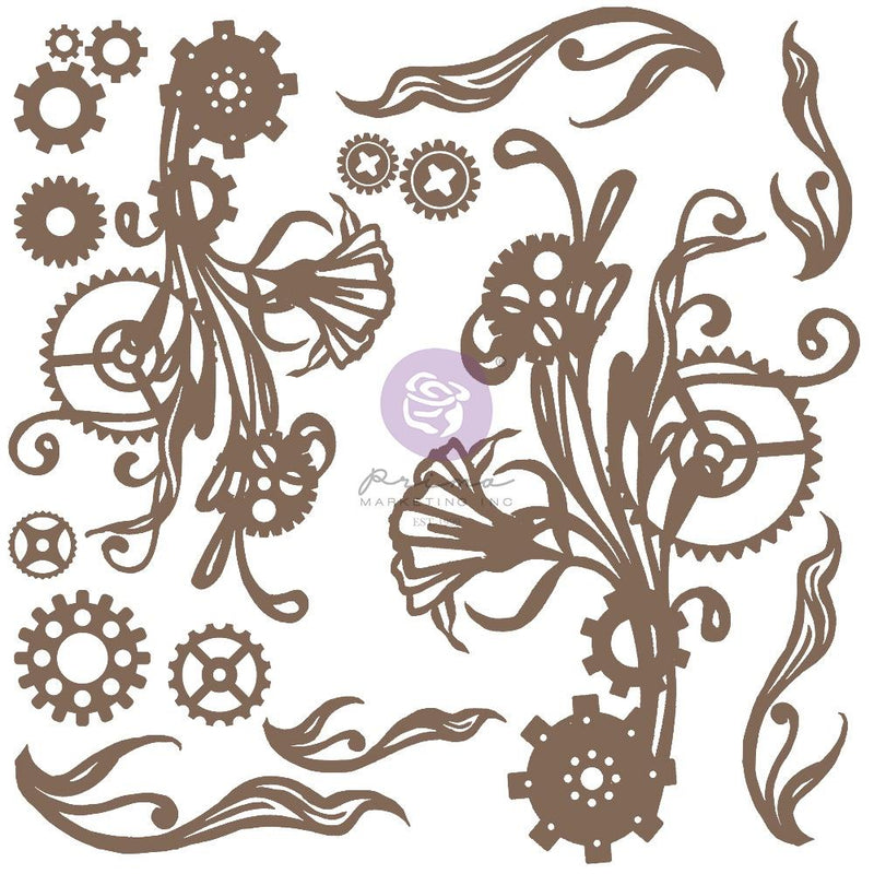 Finnabair Decorative Chipboard - Mechanical Flourishes 16Pc, 968915