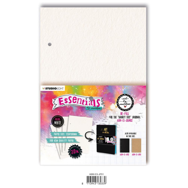 Studio Light - Art by Marlene Essentials Journal Pages Refill - Nr 01, White, ABMESJ01