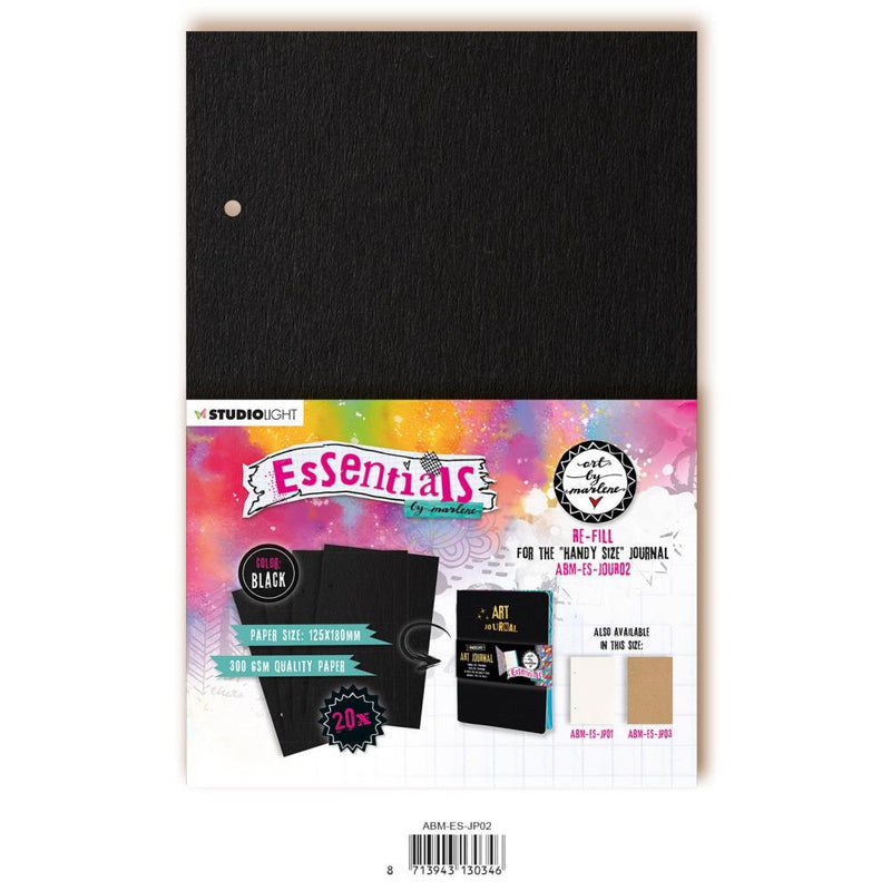 Studio Light - Art by Marlene Essentials Journal Pages Refill - Nr 02, Black, ABMESJP02