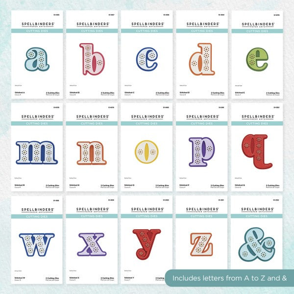 Spellbinders - Stitched Alphabet Bundle Etched Dies, BD-0691 MSRP $188.73