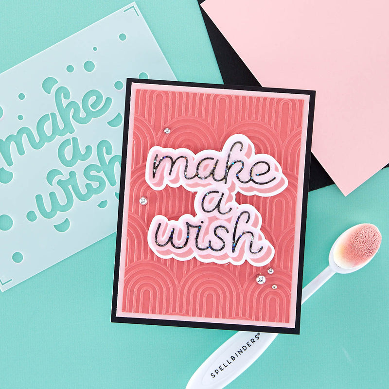 Spellbinders Stencil and Die Bundle- Make a Wish Confetti, BD-0751