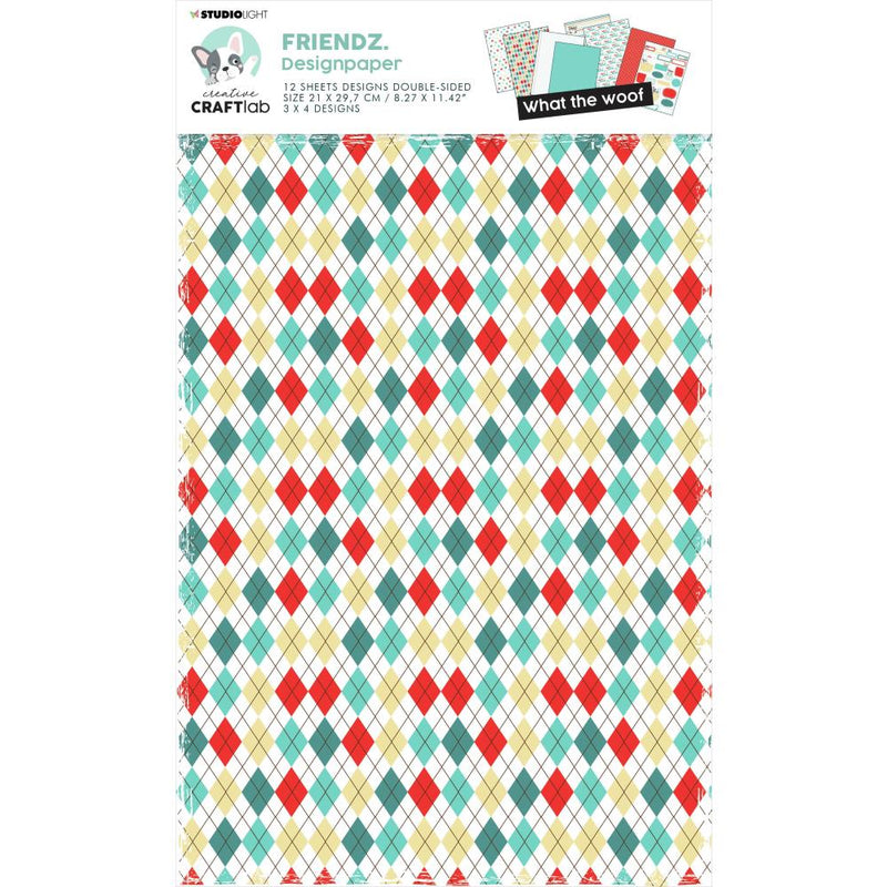 Studio Light Friendz Paper Bundle - Nr02 What the Woof?, CCLFRPS02