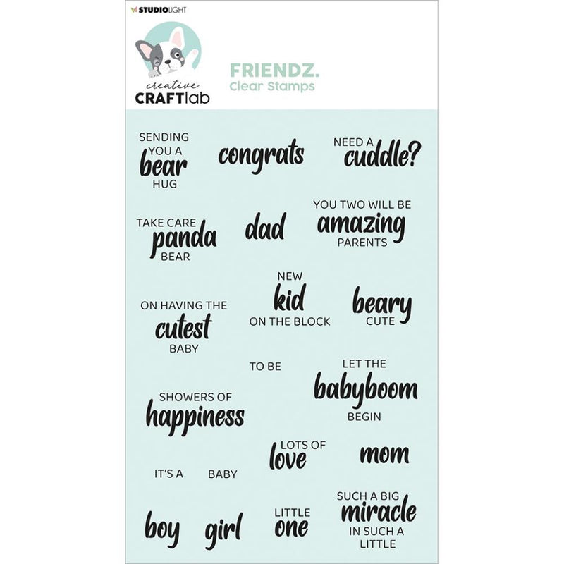 Studio Light Friendz Stamp Set - Nr 165 Baby Text, CCLFR165