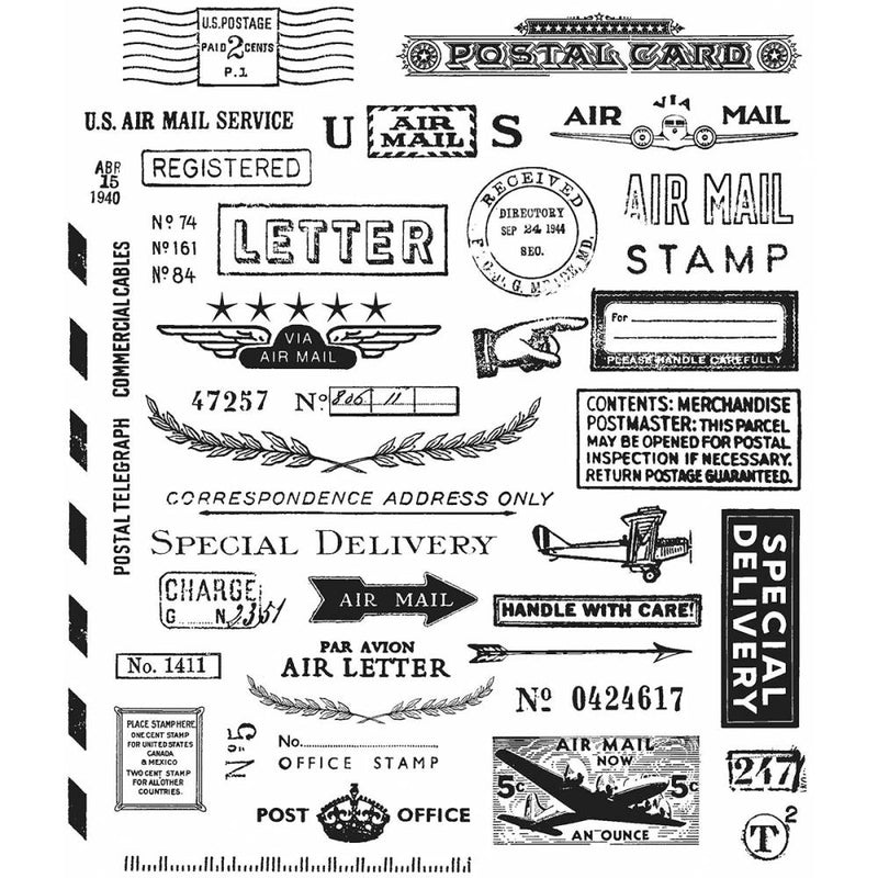 Stampers Anonymous Stamp Set - Correspondence, CMS225 by: Tim Holtz