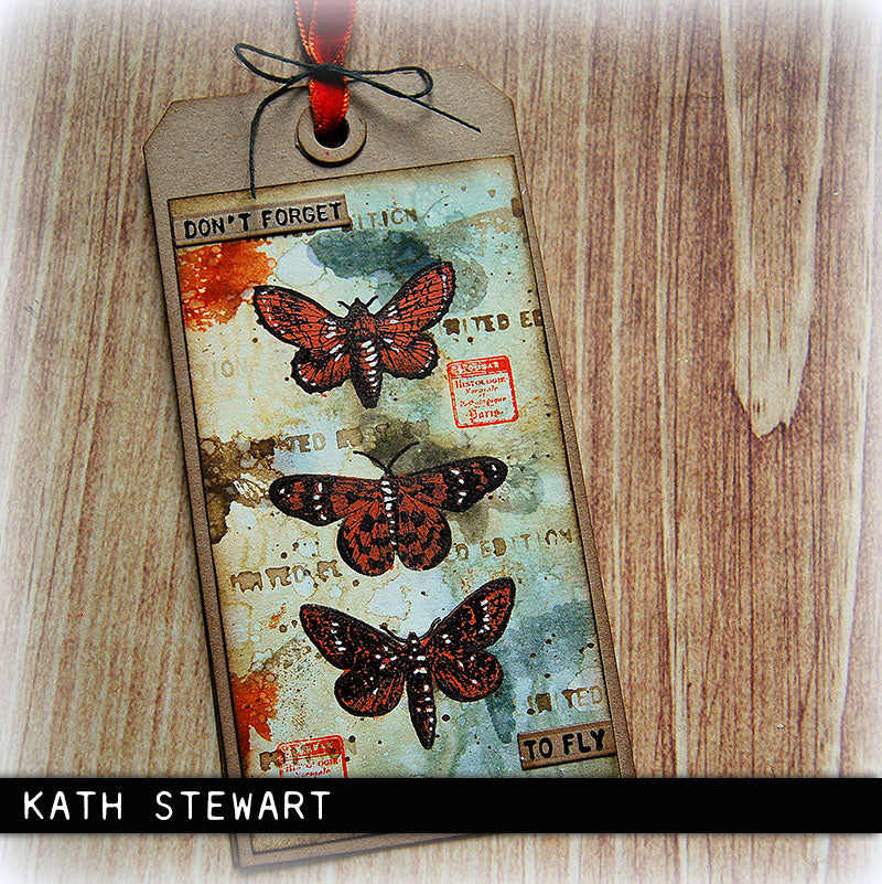 Stampers Anonymous Stamp Set - Moth Study, CMS436 by: Tim Holtz