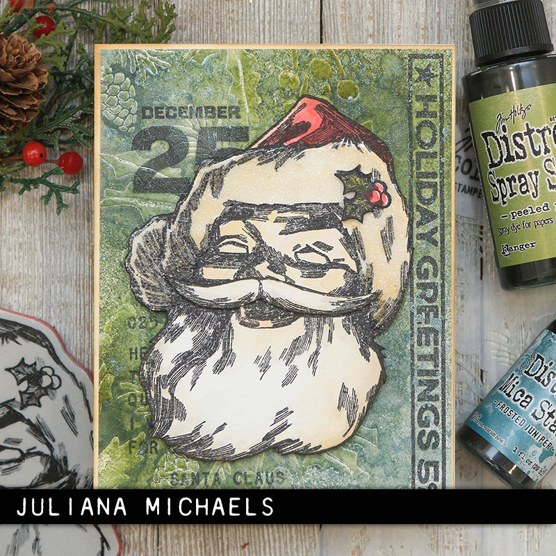 Stampers Anonymous Stamp Set - Jolly Santa, CMS442 by: Tim Holtz