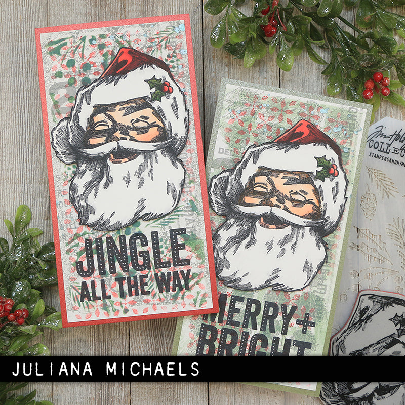 Stampers Anonymous Stamp Set - Jolly Santa, CMS442 by: Tim Holtz