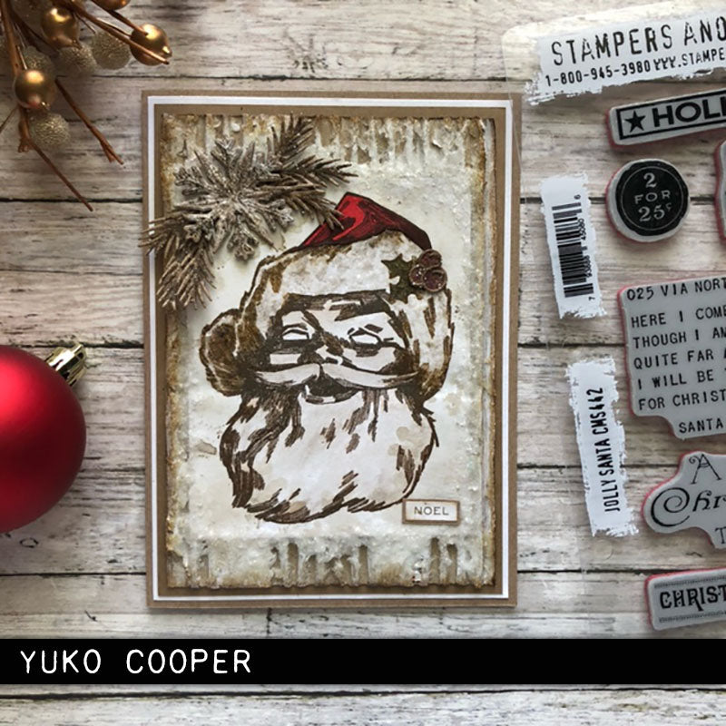 Stampers Anonymous Stamp Set - Jolly Santa, CMS442 by: Tim Holtz