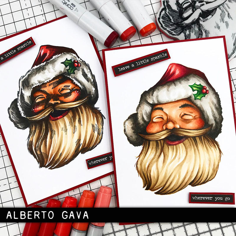 Stampers Anonymous Stamp Set - Jolly Santa, CMS442 by: Tim Holtz