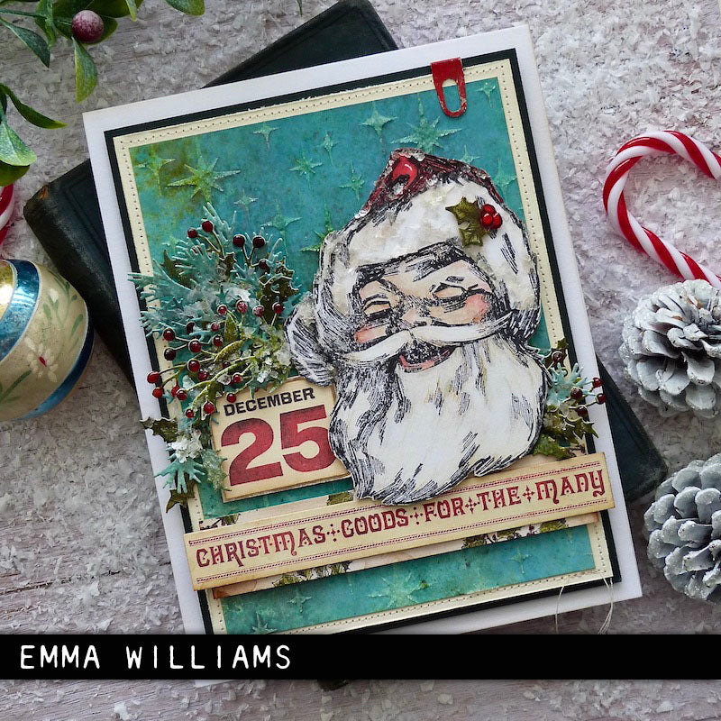 Stampers Anonymous Stamp Set - Jolly Santa, CMS442 by: Tim Holtz