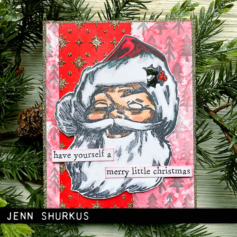 Stampers Anonymous Stamp Set - Jolly Santa, CMS442 by: Tim Holtz