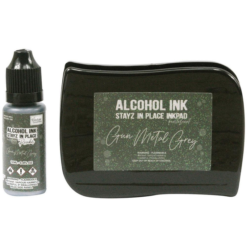 Stayz In Place Alcohol Ink Pad w/Reinker - Gunmetal Grey Pearlescent, CO728163 WAS $9.99