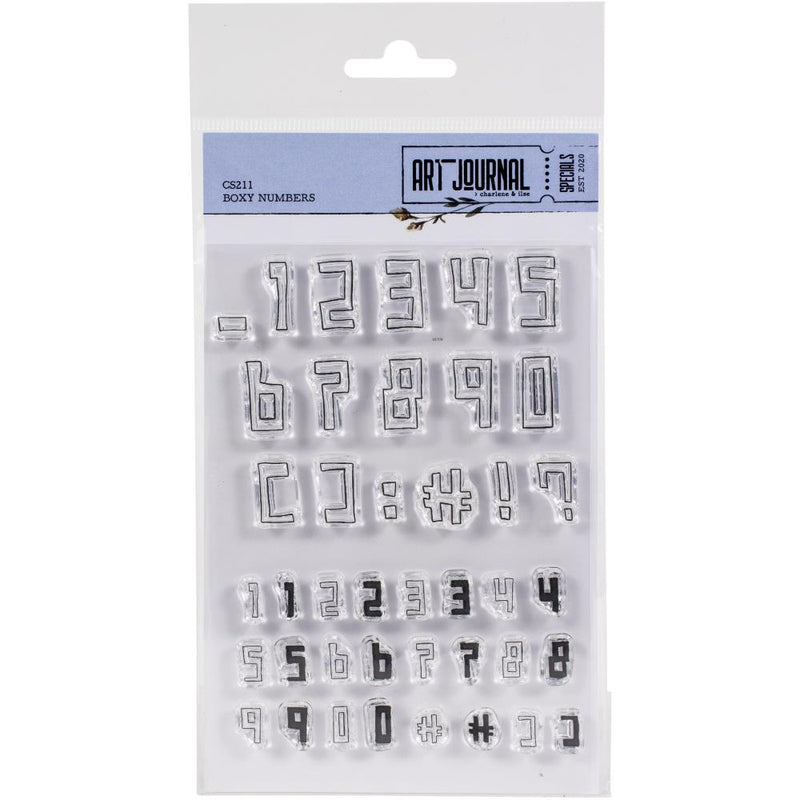 Elizabeth Craft Design Clear Stamp Set - Boxy Numbers, CS211