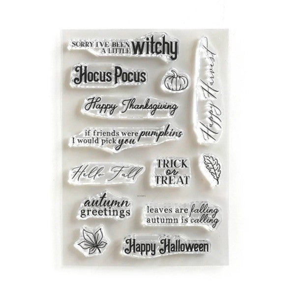 Elizabeth Craft Designs Clear Stamp Set - Autumn Words, CS249