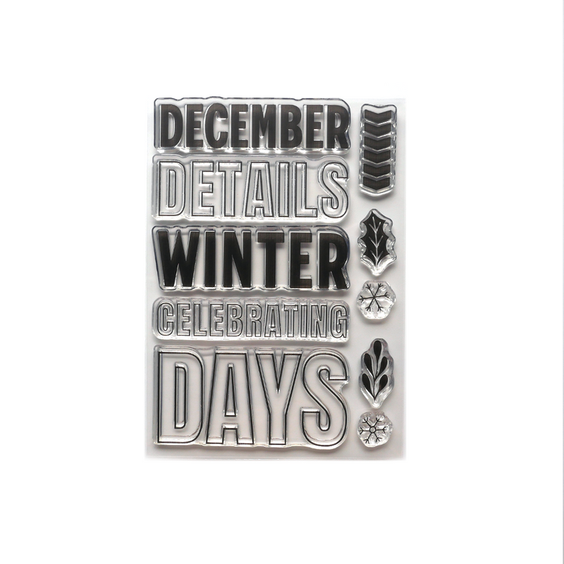 Elizabeth Craft Designs Clear Stamp Set - December Details, CS273