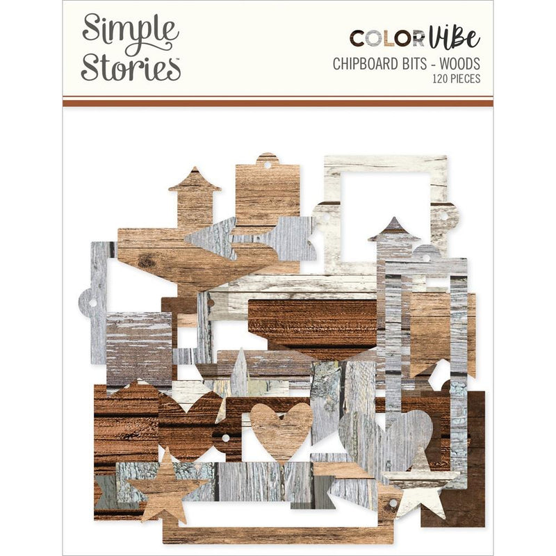 Simple Stories Chipboard Bits & Pieces - Woods, CV13486