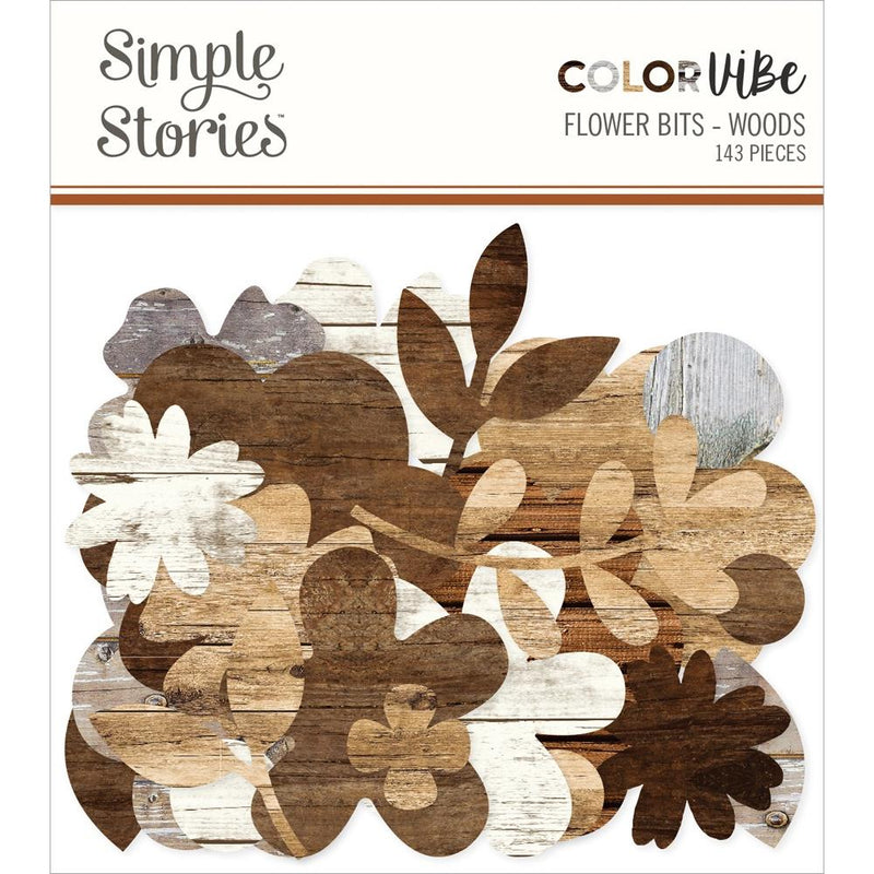 Simple Stories Bits & Pieces - Flower Bits - Woods, CV13487