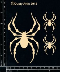 Dusty Attic Chipboard - Spiders