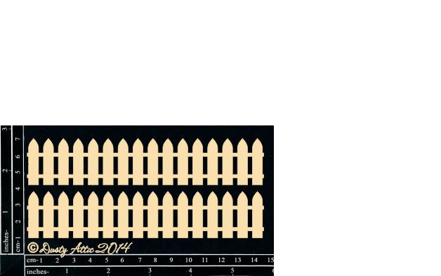 Dusty Attic Chipboard 3x6 - Picket Fence Small, DA05572