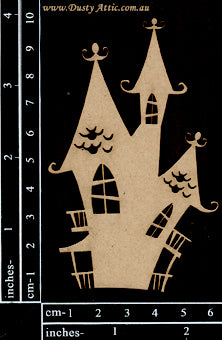 Dusty Attic Chipboard 4x6 - Haunted House, DA0617