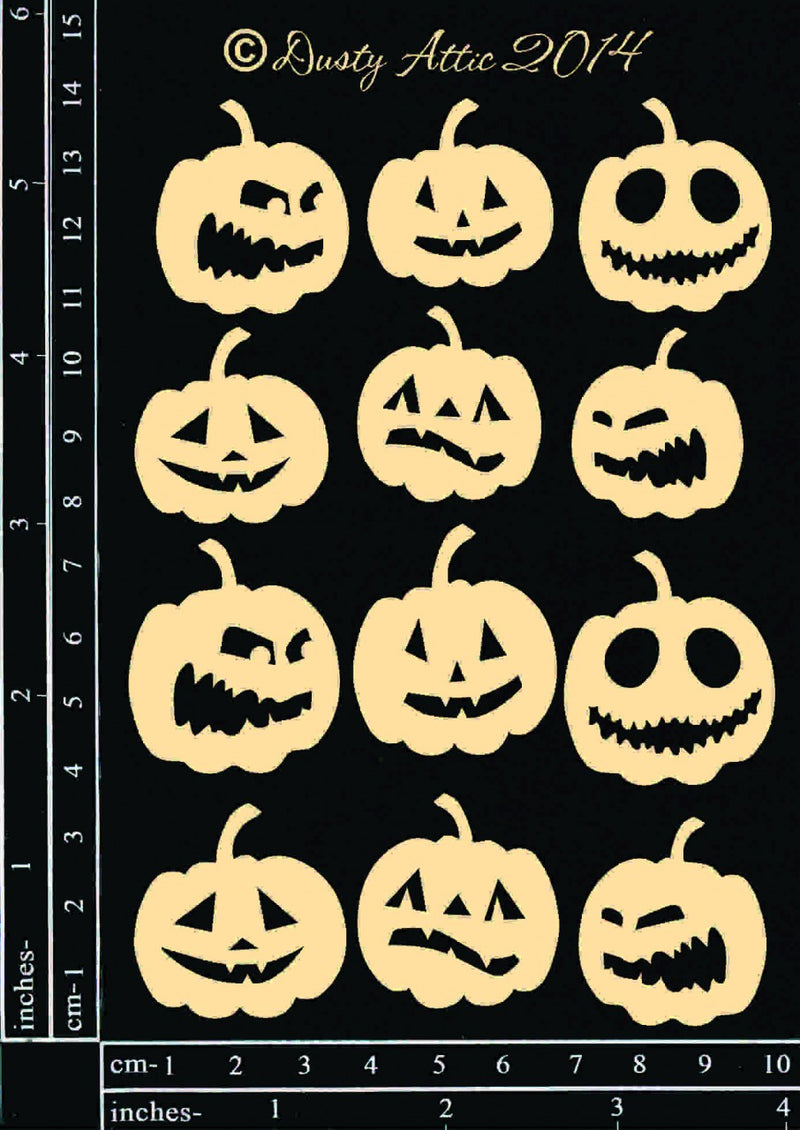 Dusty Attic Chipboard 4x6 - Jack-O-Lanterns, DA0618