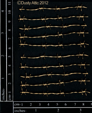 Dusty Attic Chipboard - Mini Barb Wire, DA0694 ~ 4x4