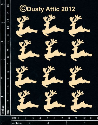 Dusty Attic Chipboard 3x4 - Mini Reindeer, DA0779