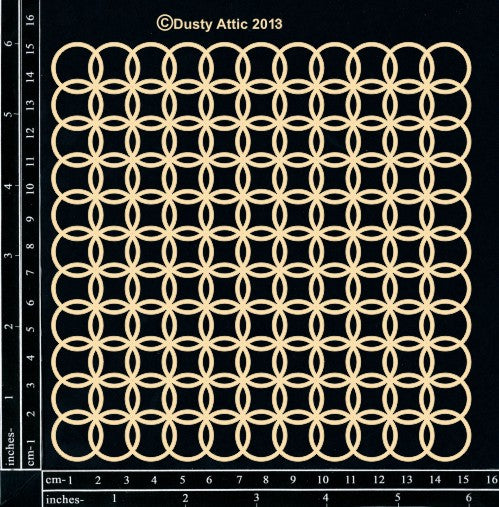 Dusty Attic Chipboard 6x6 - Circle Mesh Small, DA0884