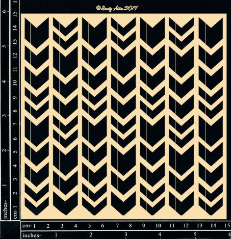 Dusty Attic Chipboard 6x6 - Chevron Panel Small, DA1068