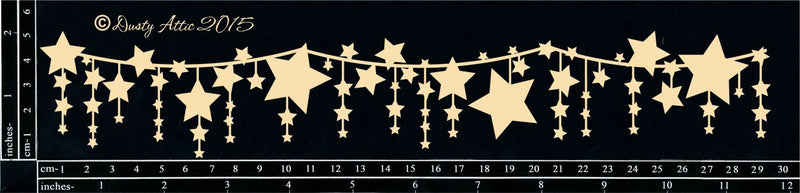 Dusty Attic Chipboard 3x12 - Star Banner, DA1436