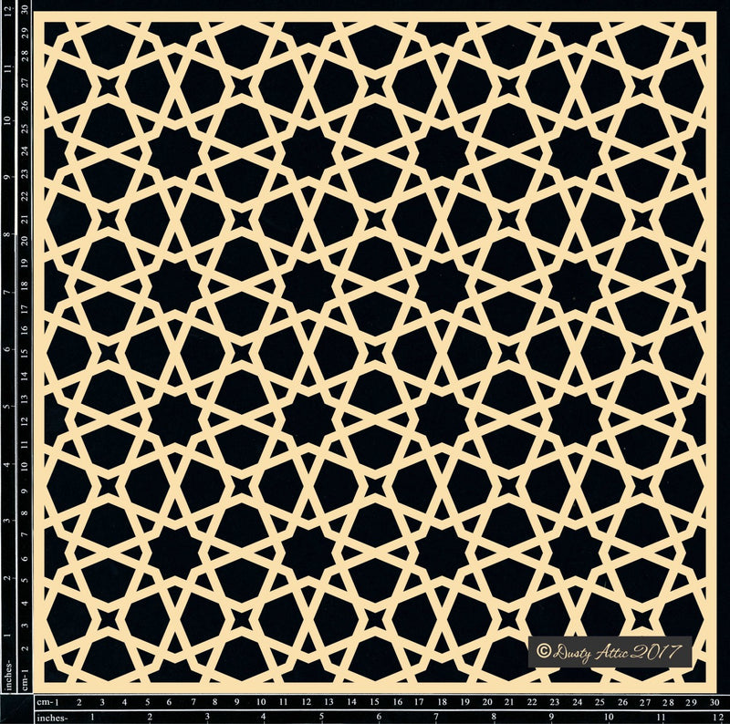 Dusty Attic Chipboard 12x12 - Moroccan Mosaic Large, DA1753