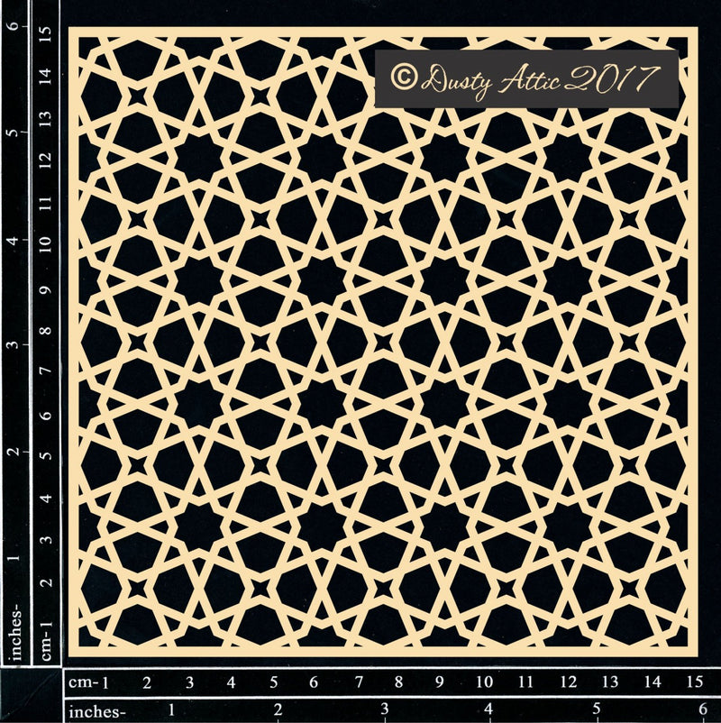 Dusty Attic Chipboard 6x6 - Moroccan Mosaic Small, DA1754