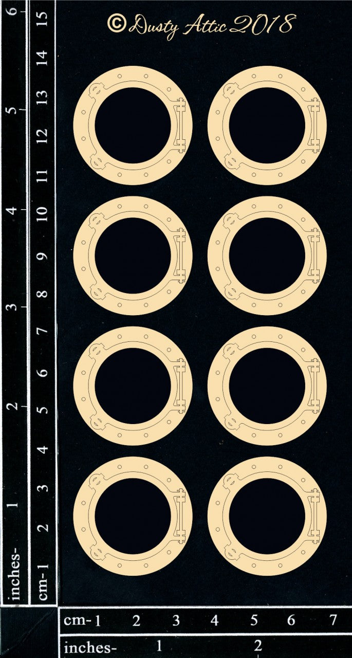 Dusty Attic Chipboard 3x6- Port Holes Small, DA2182