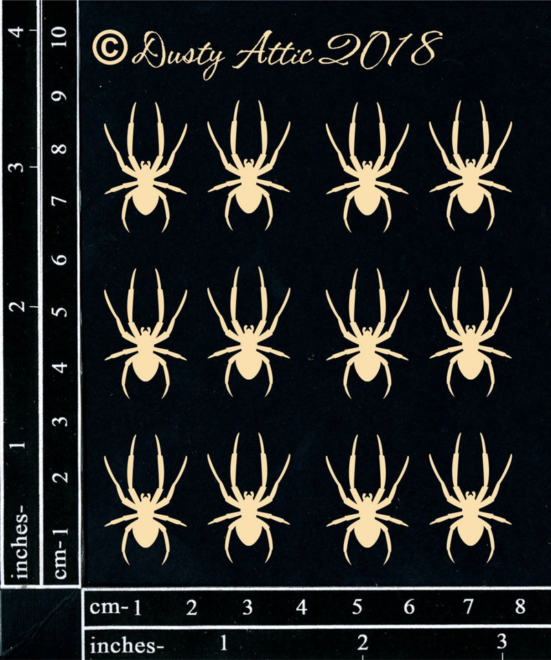 Dusty Attic Chipboard - Mini Spiders, DA2224 ~ 4x4