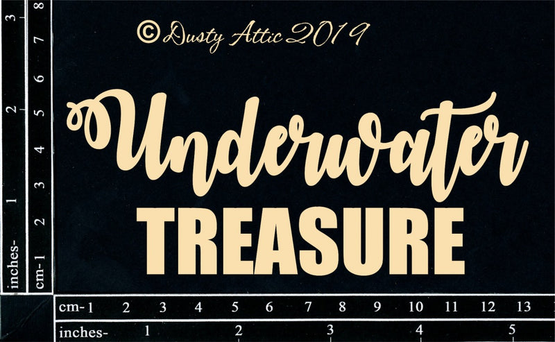 Dusty Attic Chipboard 3x6 - Underwater Treasure, DA2508