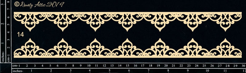 Dusty Attic Chipboard 3x12 - Fancy Trim