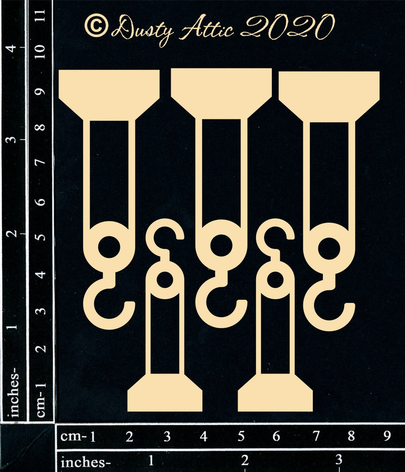 Dusty Attic Chipboard 4x4 - Pulleys, DA2881