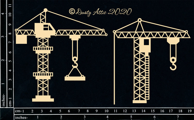 Dusty Attic Chipboard 5x7 - Boom Cranes, DA2885