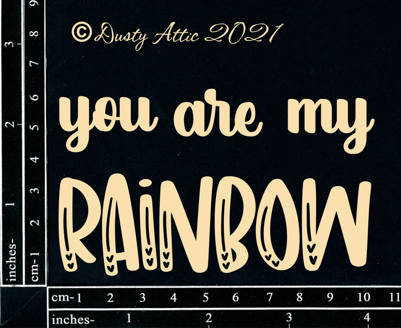 Dusty Attic Chipboard 3x4 - You Are My Rainbow, DA3047