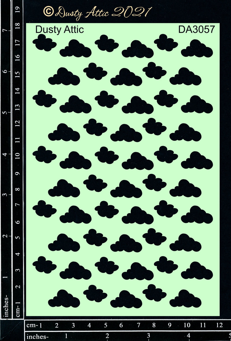 Dusty Attic Stencil 5x7 - Clouds