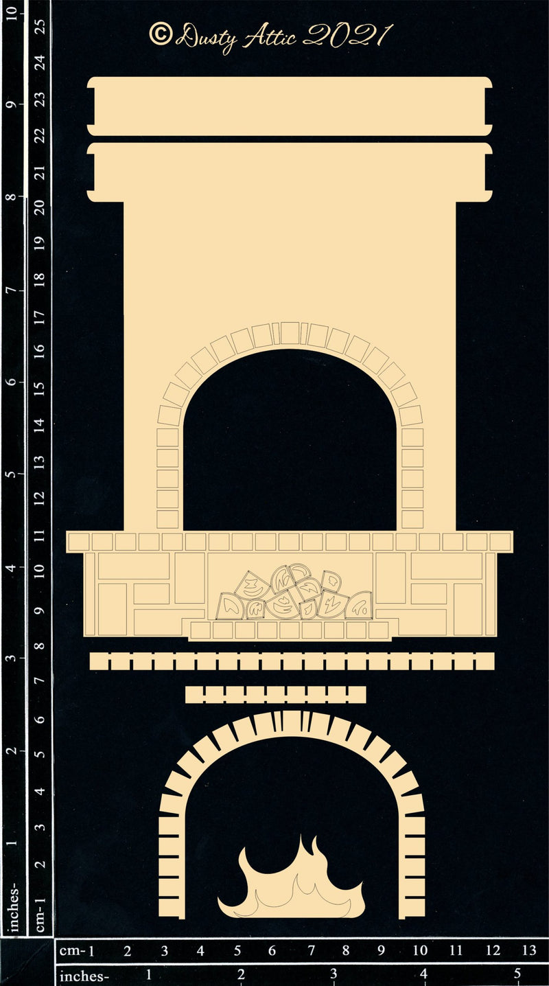 Dusty Attic Chipboard 5x10 - Fireplace, DA3190