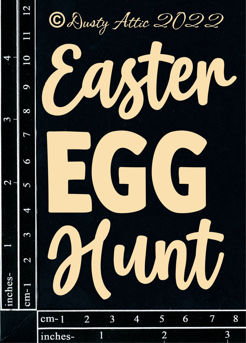 Dusty Attic Chipboard 3x4 - Easter Egg Hunt, DA3288