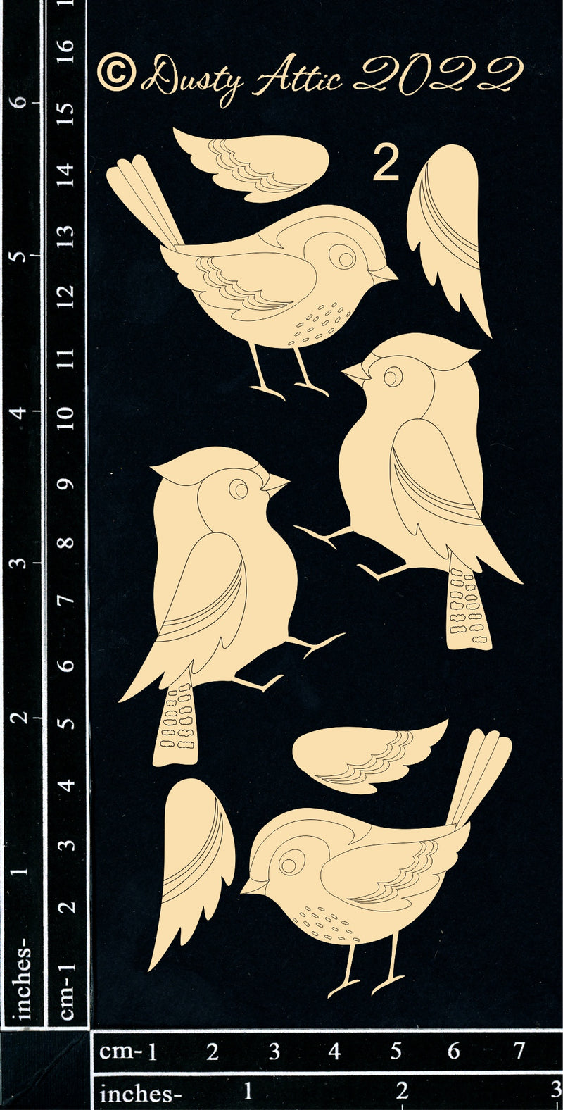 Dusty Attic Chipboard 3x6 - Songbirds