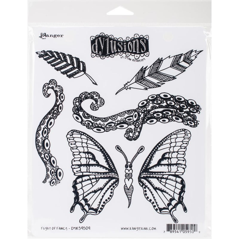 Dyan Reaveley's Dylusions Stamp Set 8.5"X7"  - Flight of Fancy, DYR59509