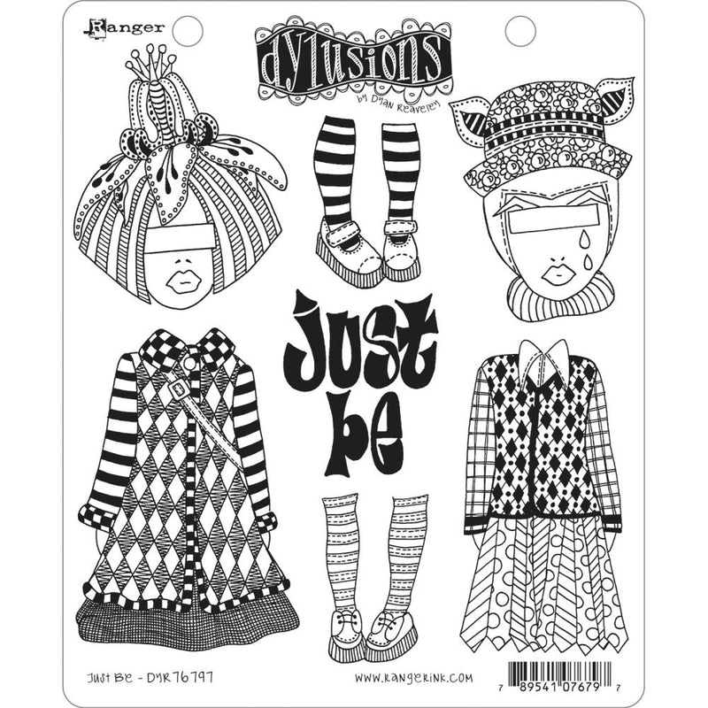 Dyan Reaveley's Dylusions Stamp Set 8.5"X7"  - Just Be, DYR76797