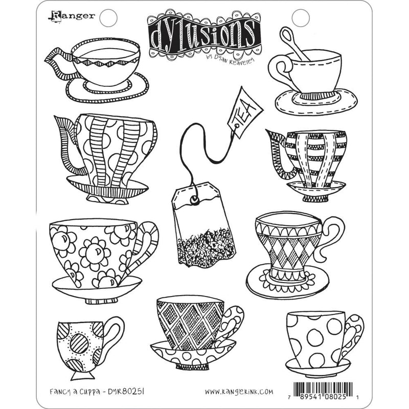 Dyan Reaveley's Dylusions Stamp Set - Fancy A Cuppa, DYR80251