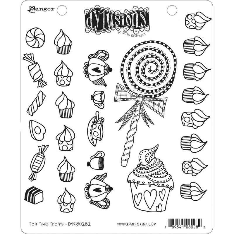 Dyan Reaveley's Dylusions Stamp Set - Tea Time Treats, DYR80282