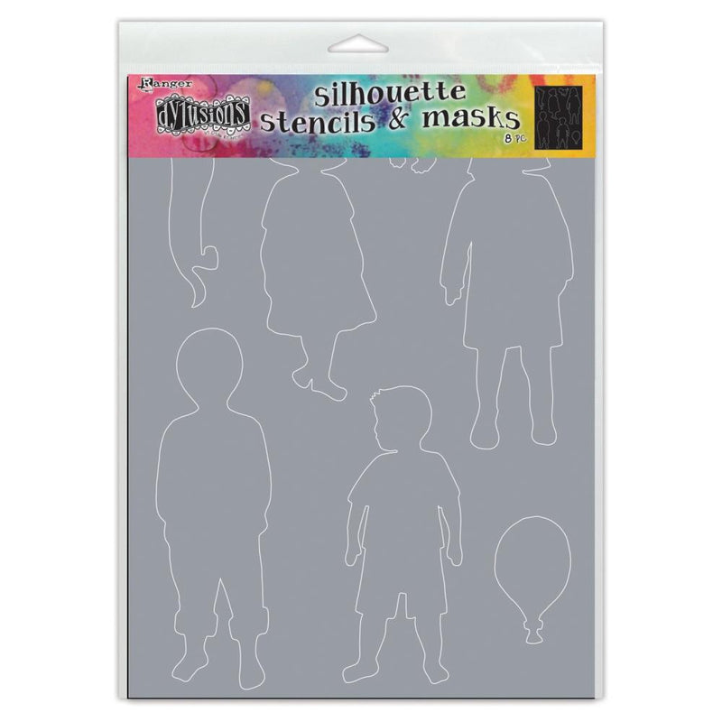 Dyan Reaveley's Dylusions Stencil & Mask, Large, 9x12 - Grandkids, DYS78104