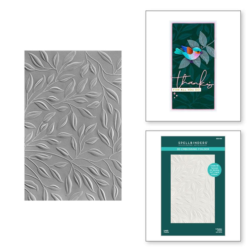 Spellbinders 3D Embossing Folder - Leafy, E3D-030